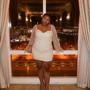 Creme Fashion nova dress